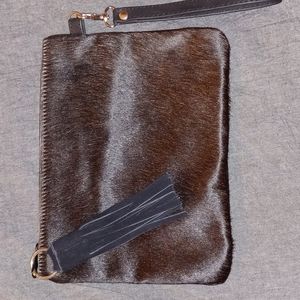 Leather wristlet